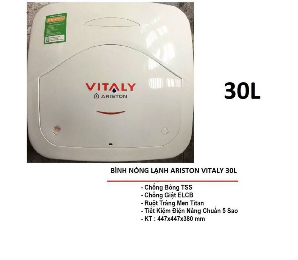 máy nước nóng gián tiếp ariston 30 lít vitaly 30