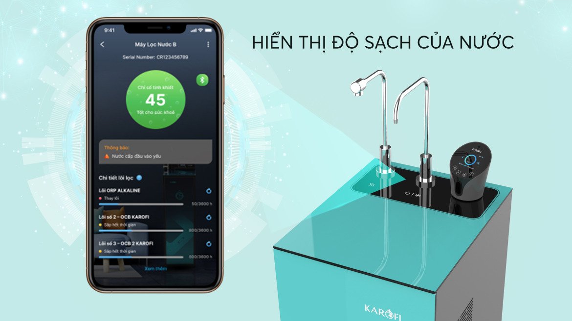 máy lọc nước nóng lạnh karofi kad-n91
