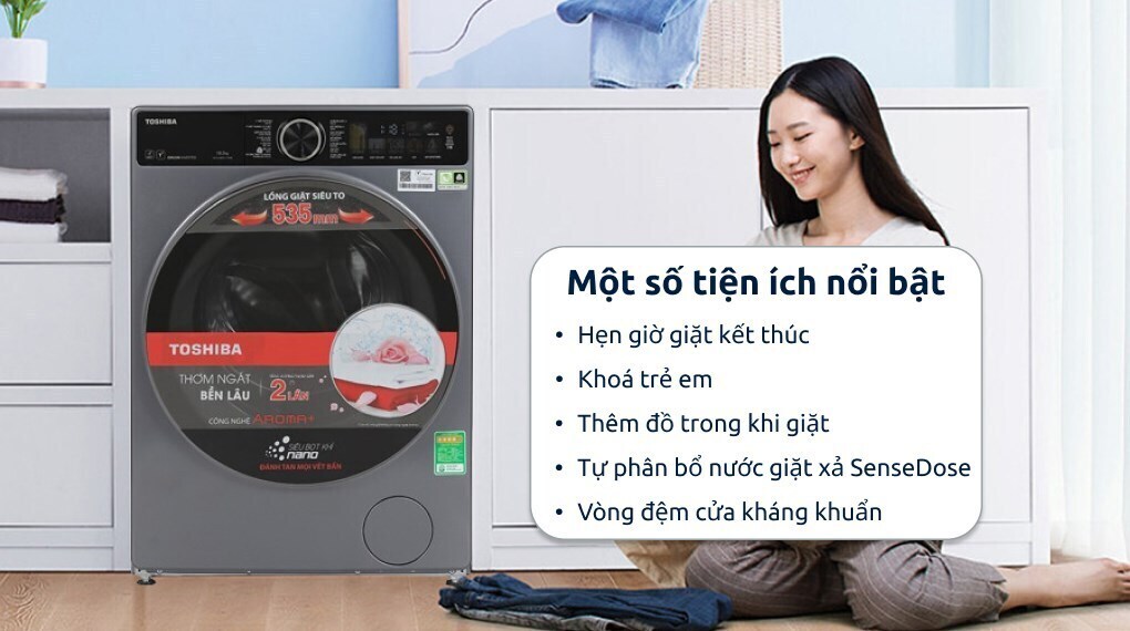 máy giặt toshiba inverter 10.5 kg tw-t25bzu115mwv(mg)