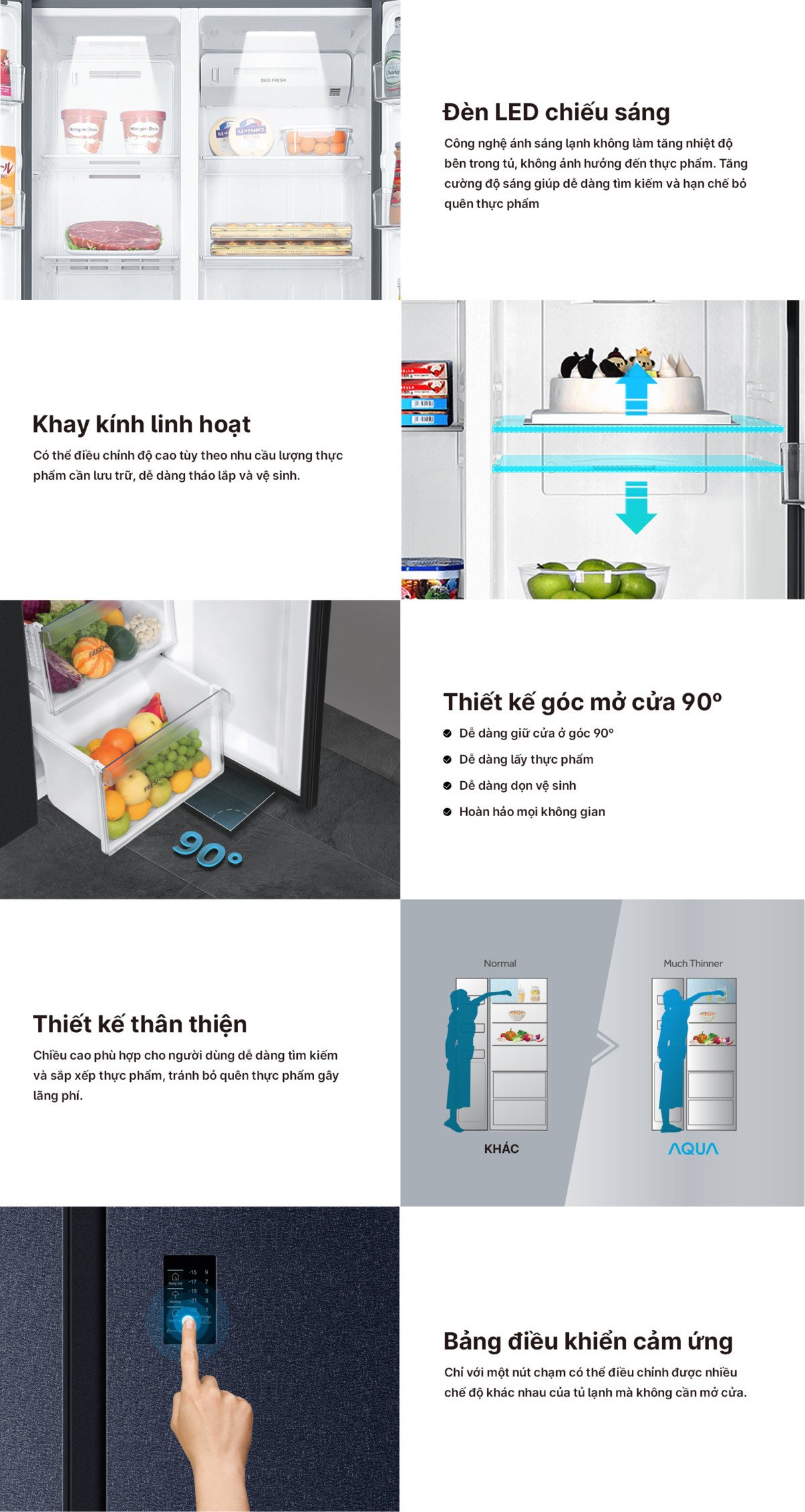 tủ lạnh aqua inverter 490 lít aqr-s552xa(cbc)