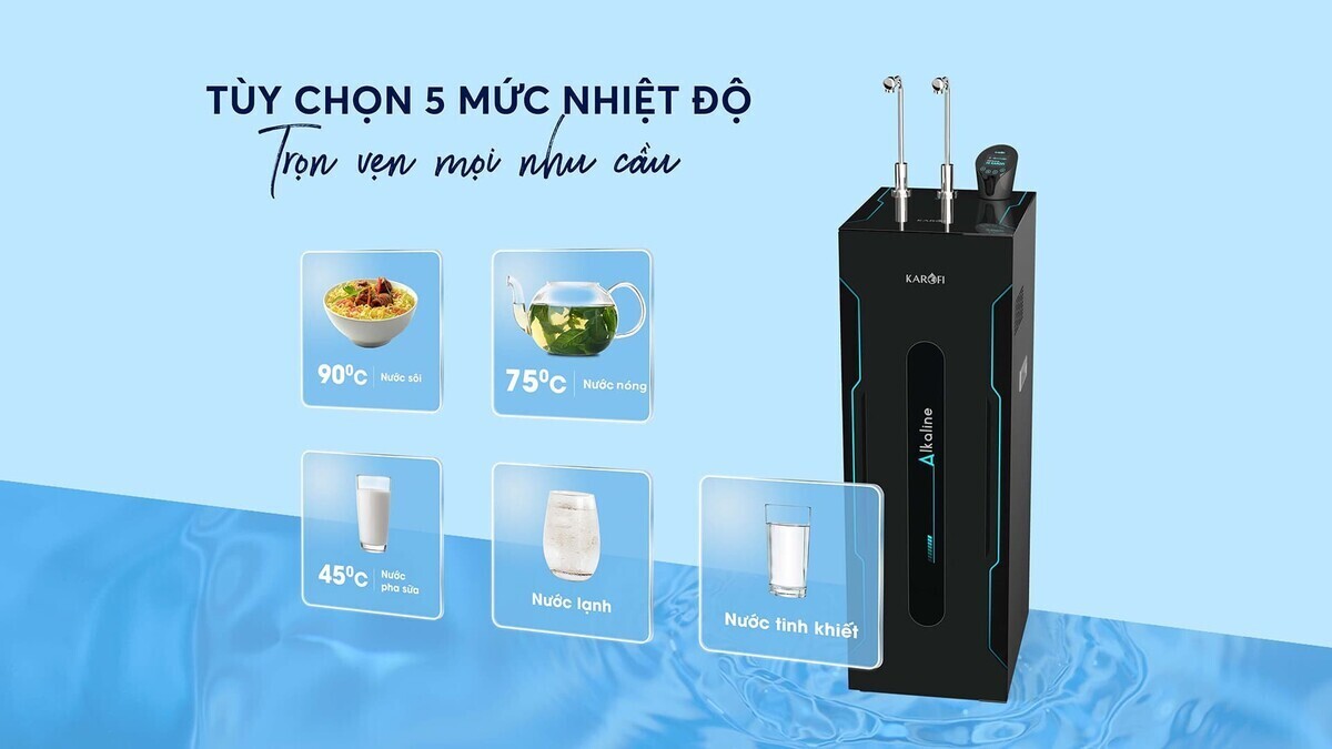máy lọc nước nóng lạnh hydro-ion kiềm karofi kae-s86