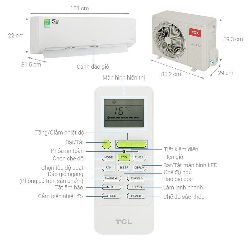 máy lạnh tcl inverter 2.5 hp tac-24csd/xab1i