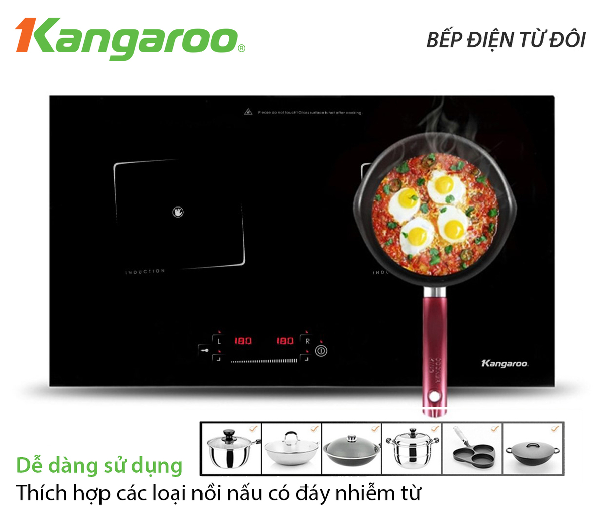 bếp từ đôi kangaroo kg438i