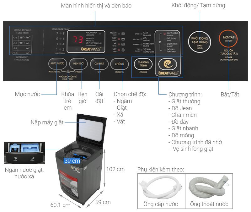 máy giặt toshiba inverter 15 kg aw-dum1600lv(sg)