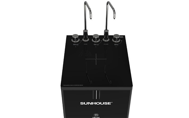 máy lọc nước ro nóng lạnh sunhouse 11 lõi sha76624kl