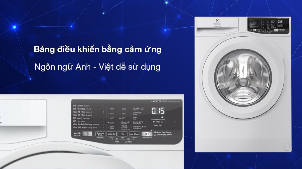 máy giặt electrolux ultimatecare 100 inverter 9 kg ewf9025dqwb