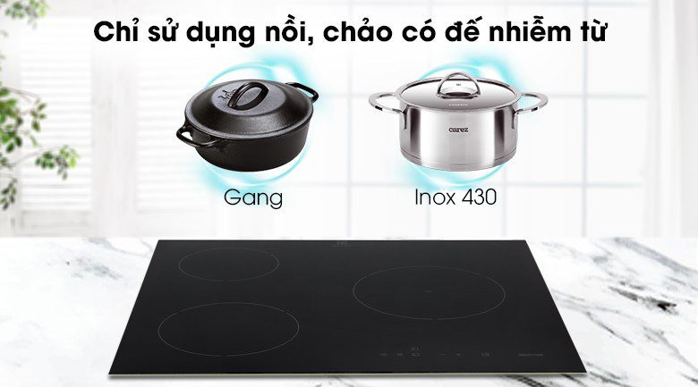bếp từ 3 vùng nấu lắp âm electrolux e6203iok