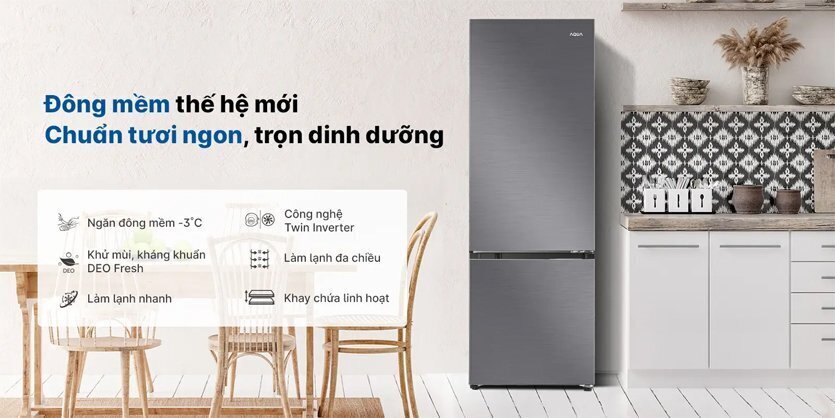 tủ lạnh aqua inverter 324 lít aqr-b390ma(hb)