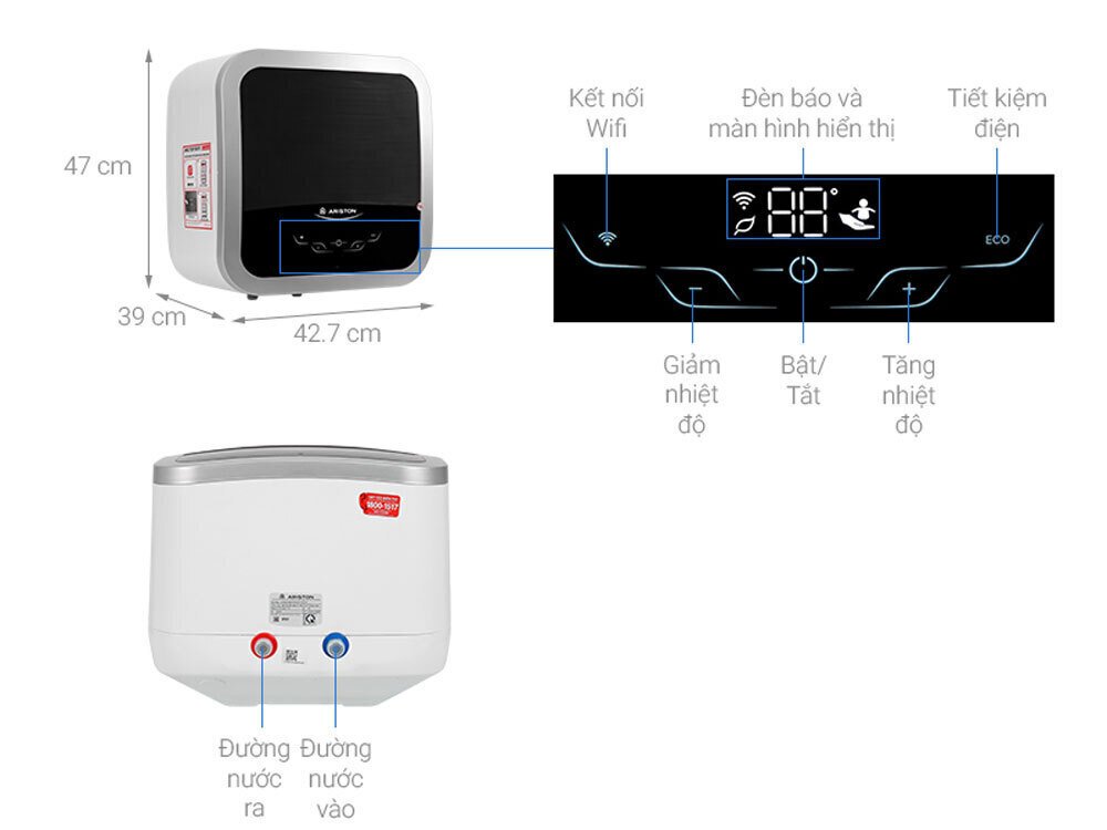 máy nước nóng ariston 30 lít an2 30 top wifi
