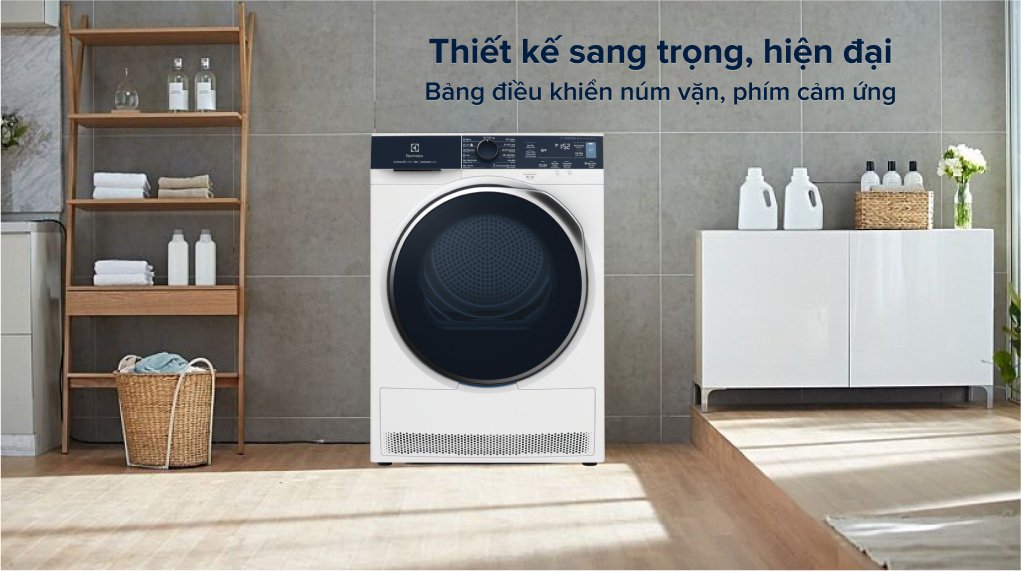 máy sấy bơm nhiệt electrolux ultimatecare 8 kg edh803q7wb