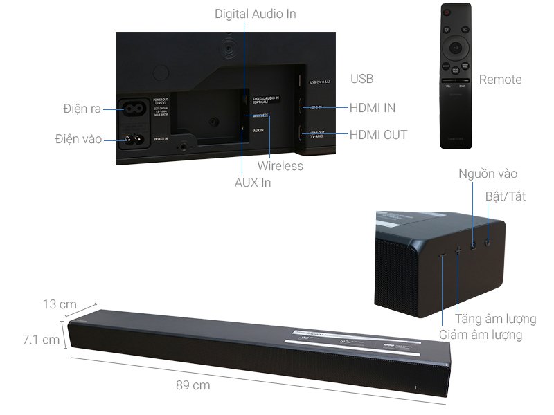 loa thanh soundbar samsung 2.0 hw-ms550/xv