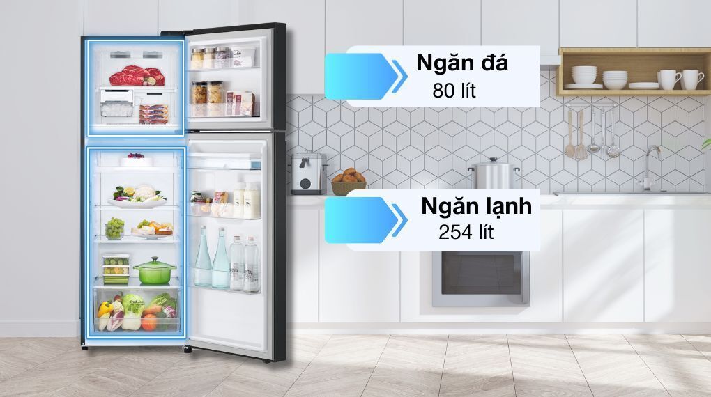 tủ lạnh lg inverter 334 lít ltd33blm