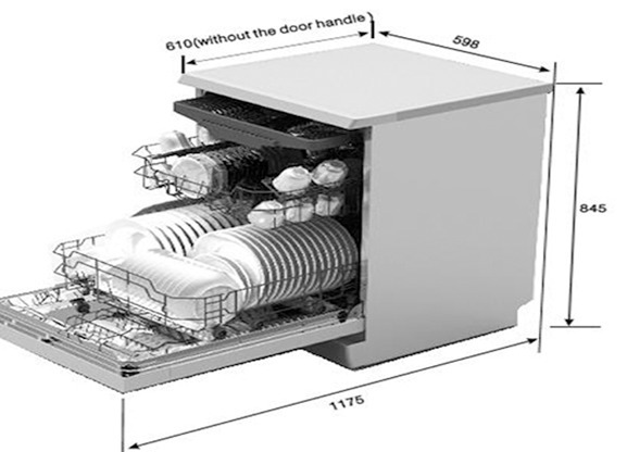 máy rửa chén độc lập hafele hdw-f60e (538.21.200)