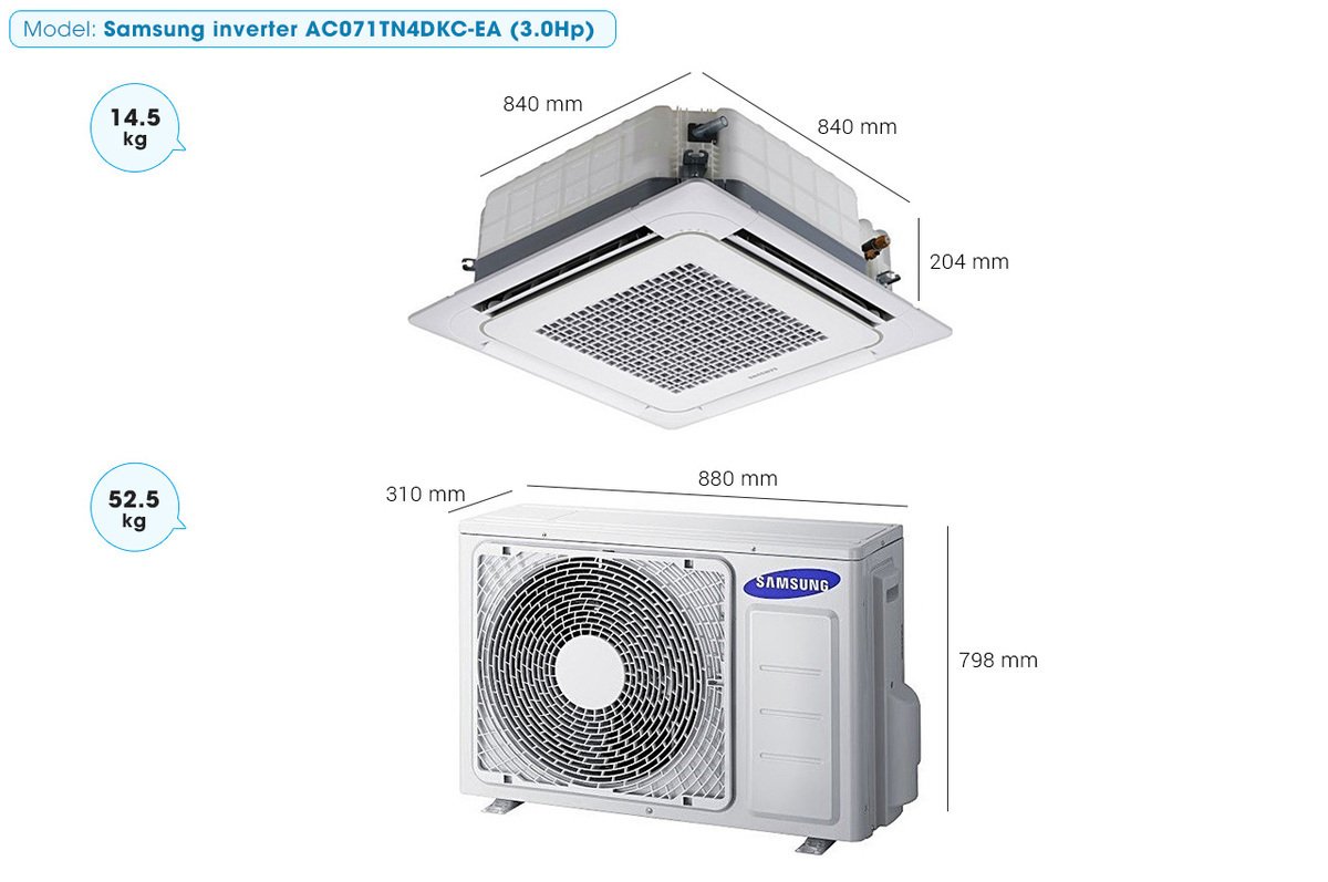 máy lạnh âm trần samsung ac071tn4dkc-ea inverter 3.0 hp