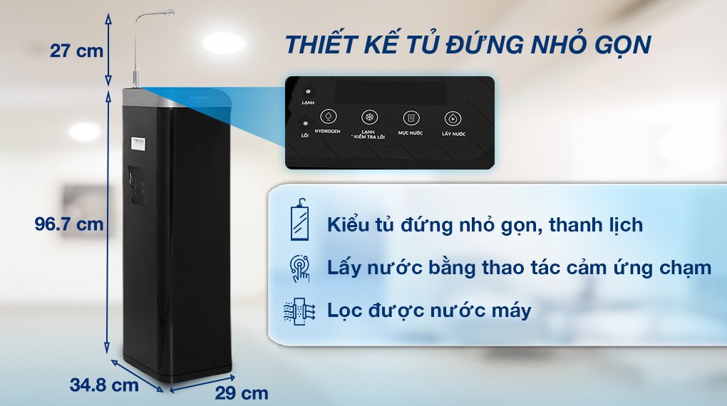 máy lọc nước ro hydrogen ion kiềm nguội lạnh kangaroo kg100ew