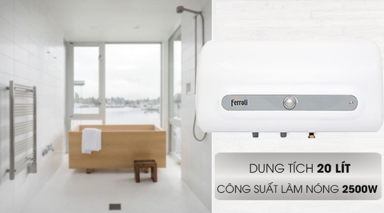 bình nóng lạnh ferroli qqme 20 lít