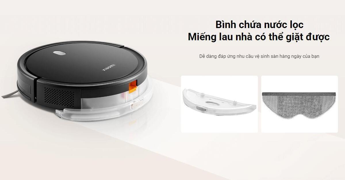 robot hút bụi lau nhà xiaomi vacuum e5 màu trắng