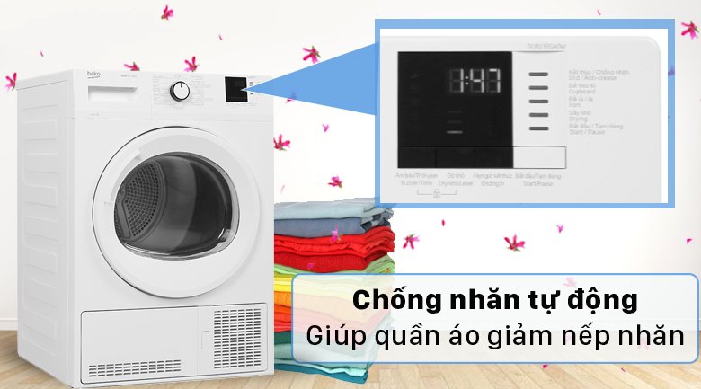 máy sấy ngưng tụ beko 8 kg du8133ga0w
