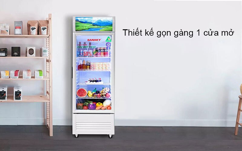 tủ mát sanaky 350 lít vh-3589k3 dàn đồng inverter