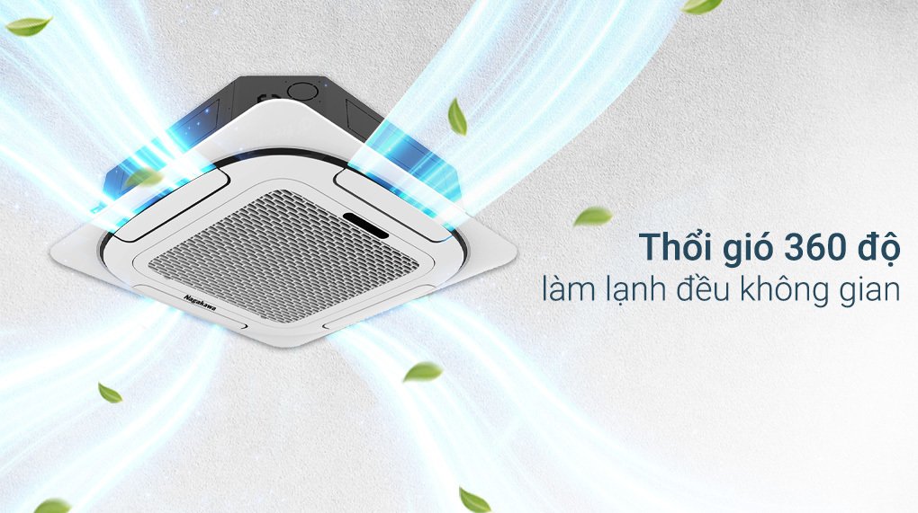 máy lạnh âm trần nagakawa 5.0hp nt-c50r1t20 - điện 3 pha