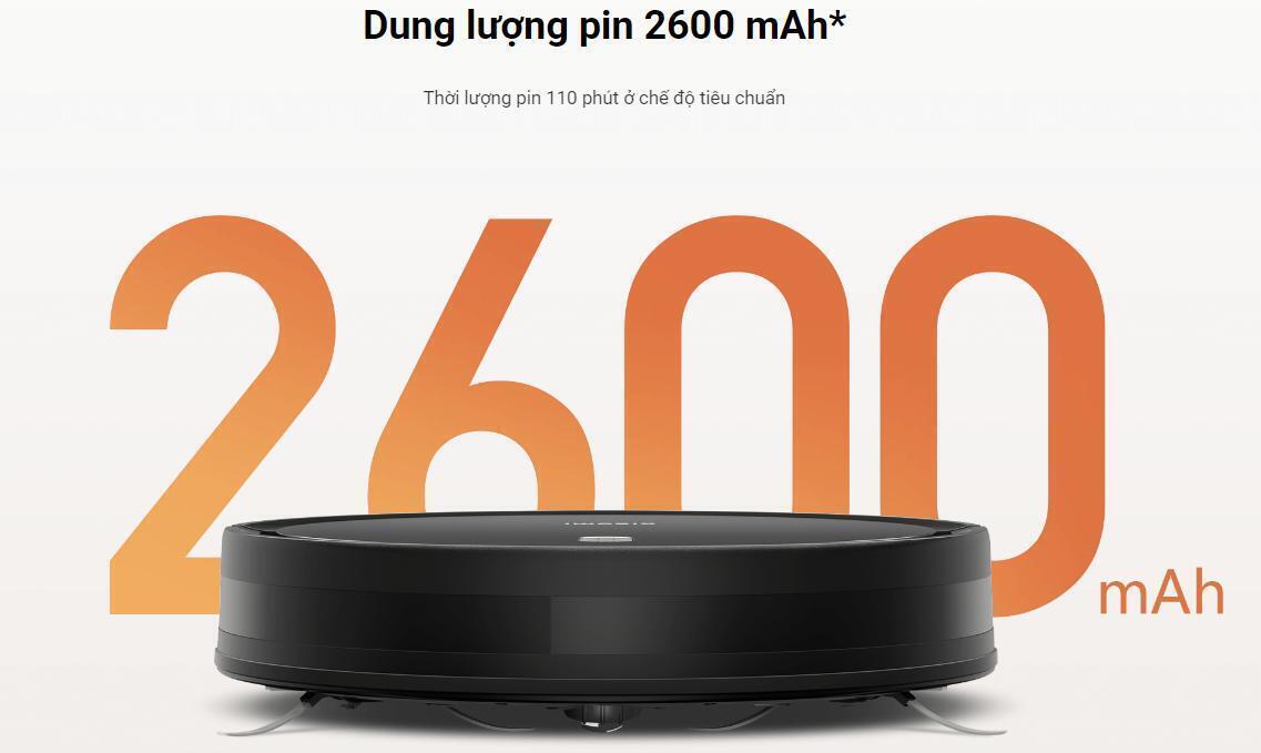 robot hút bụi lau nhà xiaomi vacuum e5 màu trắng
