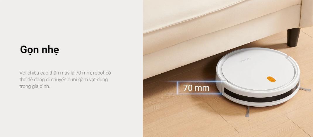 robot hút bụi lau nhà xiaomi vacuum e5 màu trắng