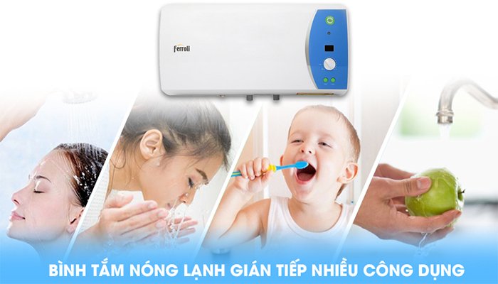 bình máy nước nóng ferroli verdi ae 15l gián tiếp 3 công suất