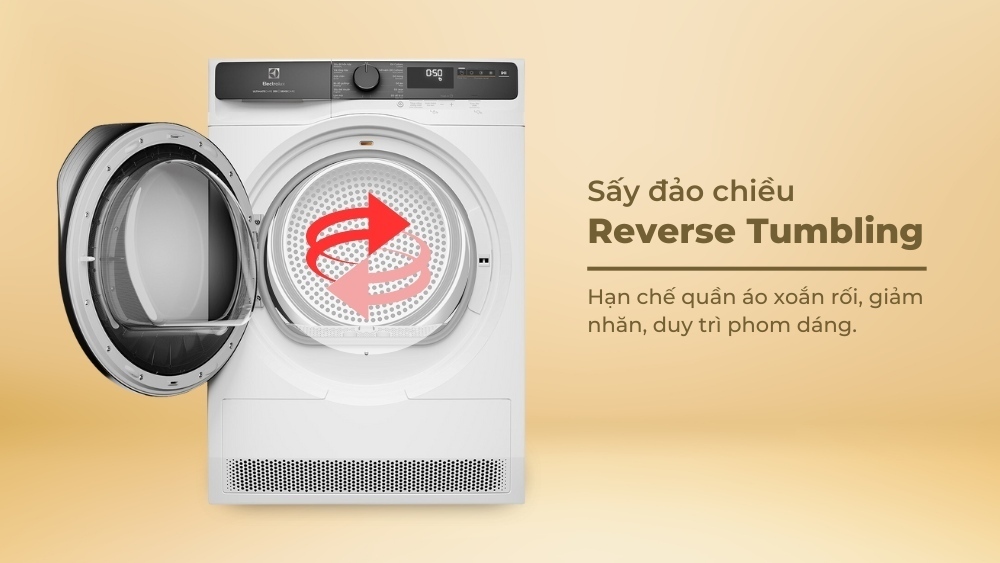 máy sấy bơm nhiệt electrolux 8 kg edh803j5wc