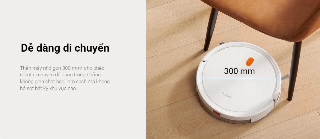 robot hút bụi lau nhà xiaomi vacuum e5 màu trắng