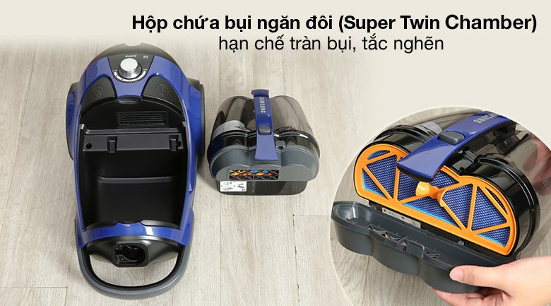 máy hút bụi dạng hộp samsung vcc8836v36/xsv
