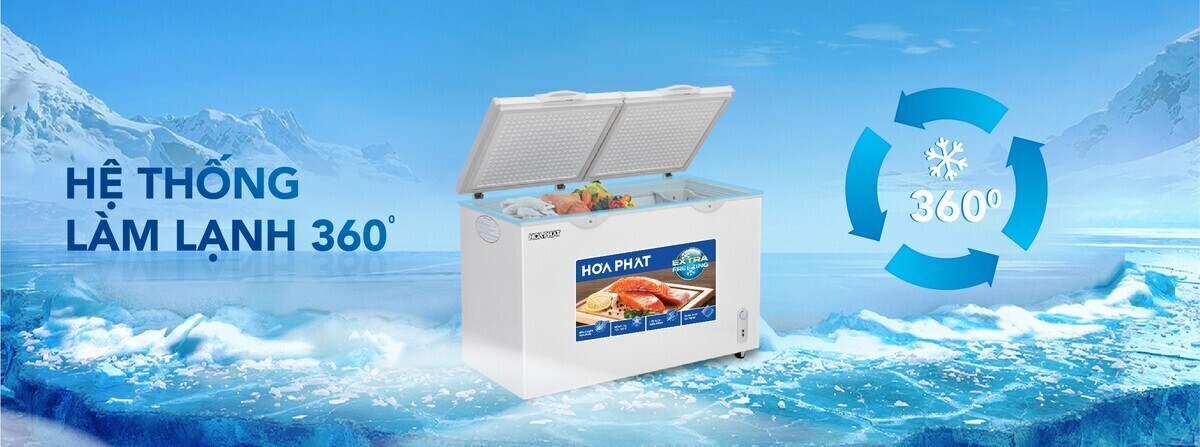 tủ đông hòa phát 2 ngăn 2 cánh hpf bn6271