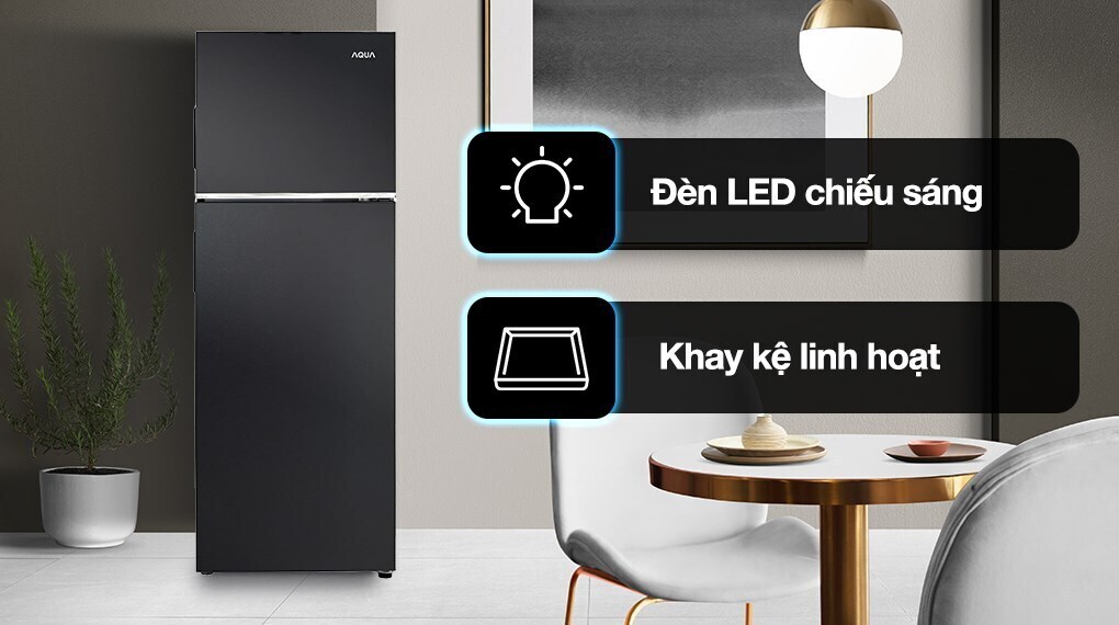 tủ lạnh aqua inverter 236 lít aqr-t260fa(fb)