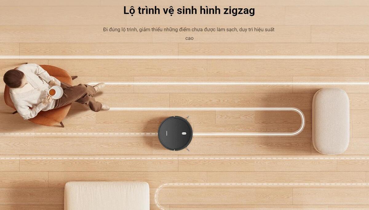 robot hút bụi lau nhà xiaomi vacuum e5 màu trắng
