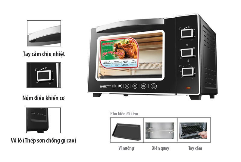 lò nướng sanaky 50 lít vh-5099s2d