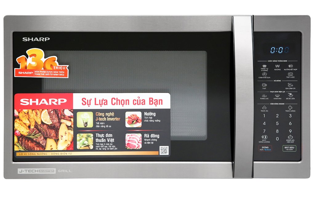 lò vi sóng có nướng sharp 28 lít r-g728xvn-bst