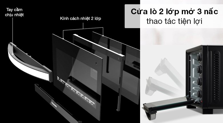 lò nướng panasonic nb-h3203kra 32 lít