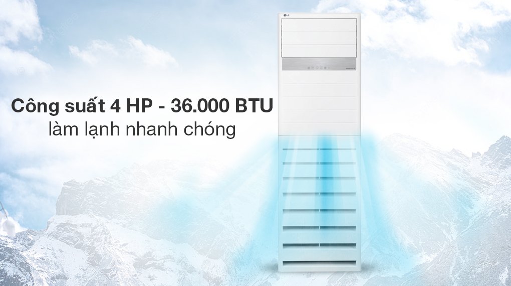 máy lạnh tủ đứng lg inverter 4 hp zpnq36gr5a0