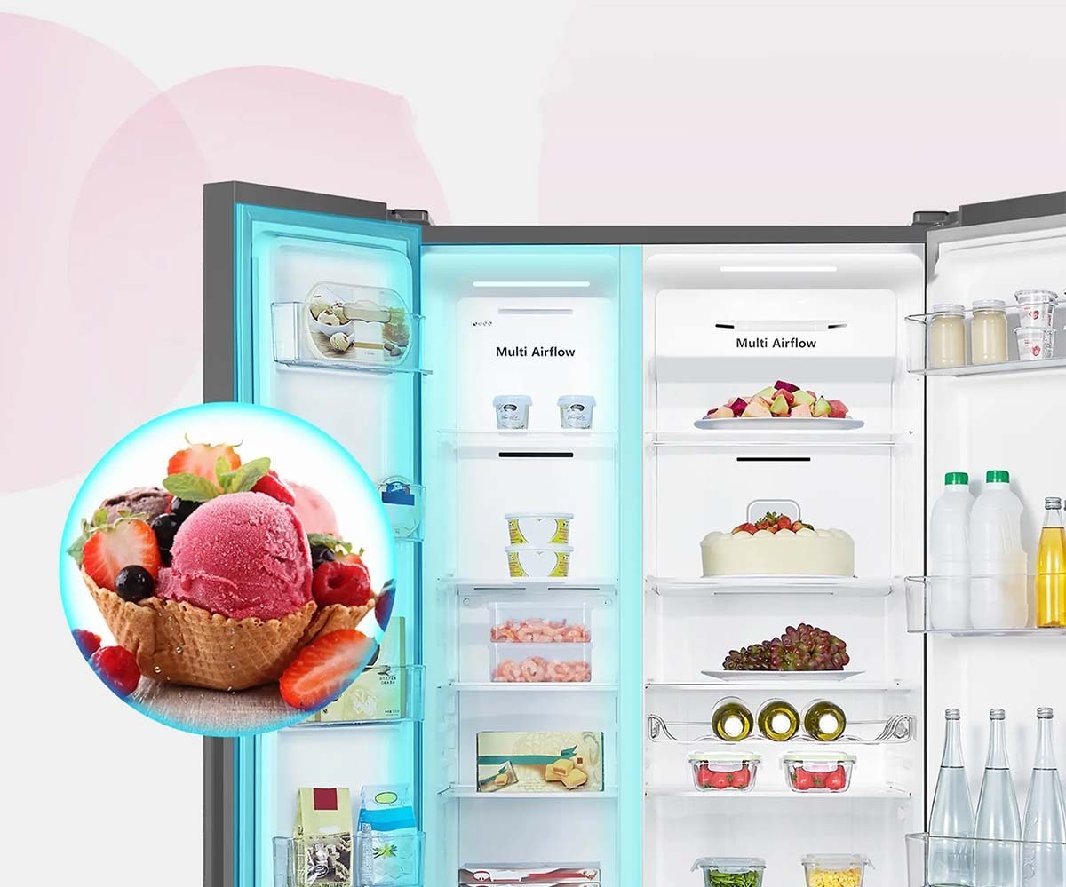 tủ lạnh hisense inverter 519 lít rs668n4ew-pu