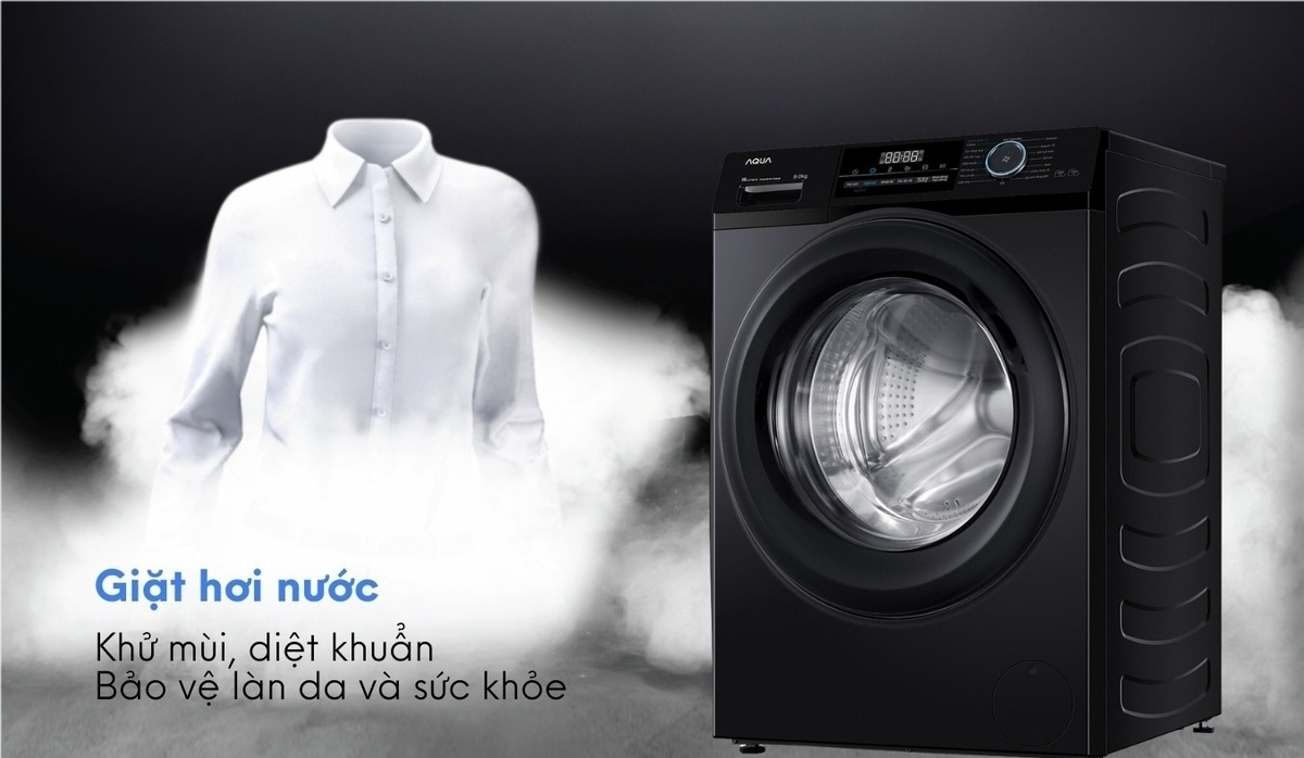 máy giặt aqua inverter 9 kg aqd-a902j.bk