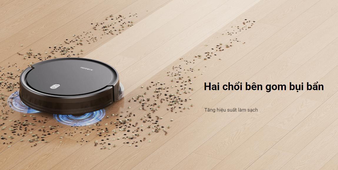 robot hút bụi lau nhà xiaomi vacuum e5 màu trắng