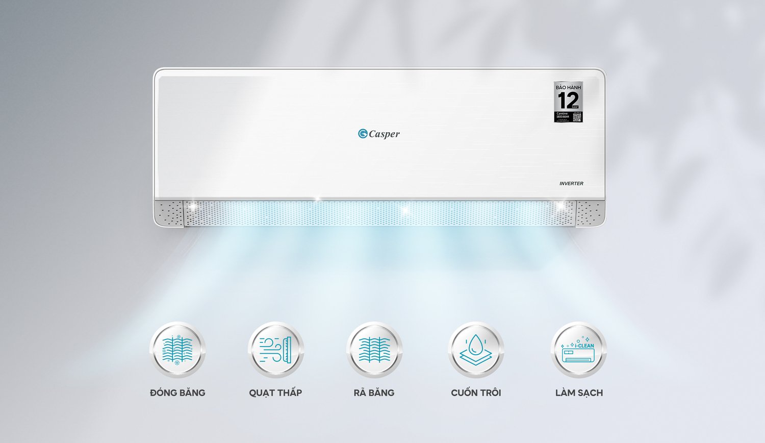 máy lạnh casper inverter 1 hp jc-09iu36 - mẫu 2025