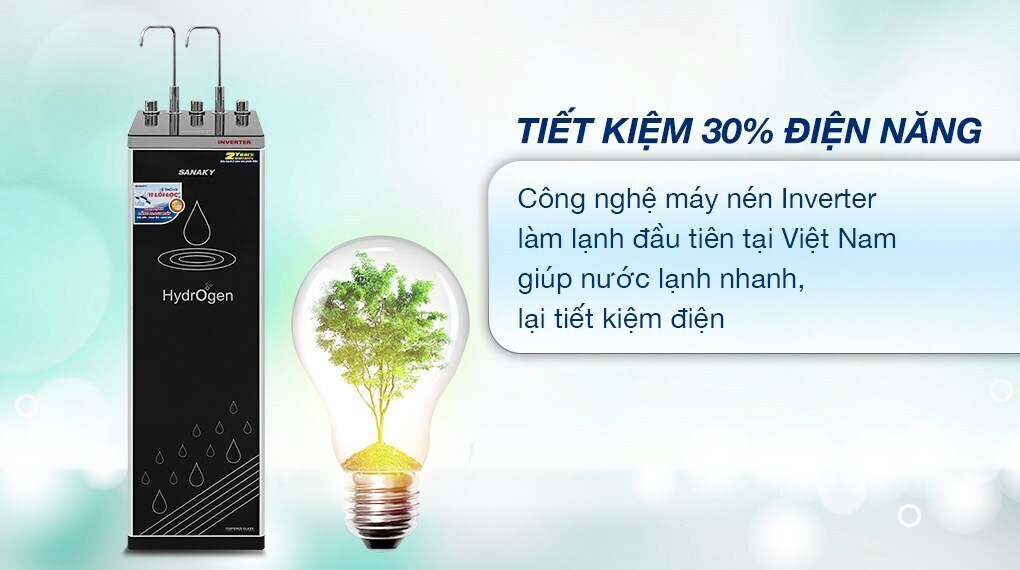 máy lọc nước ro nóng nguội lạnh sanaky inverter vh102hp3 11 lõi