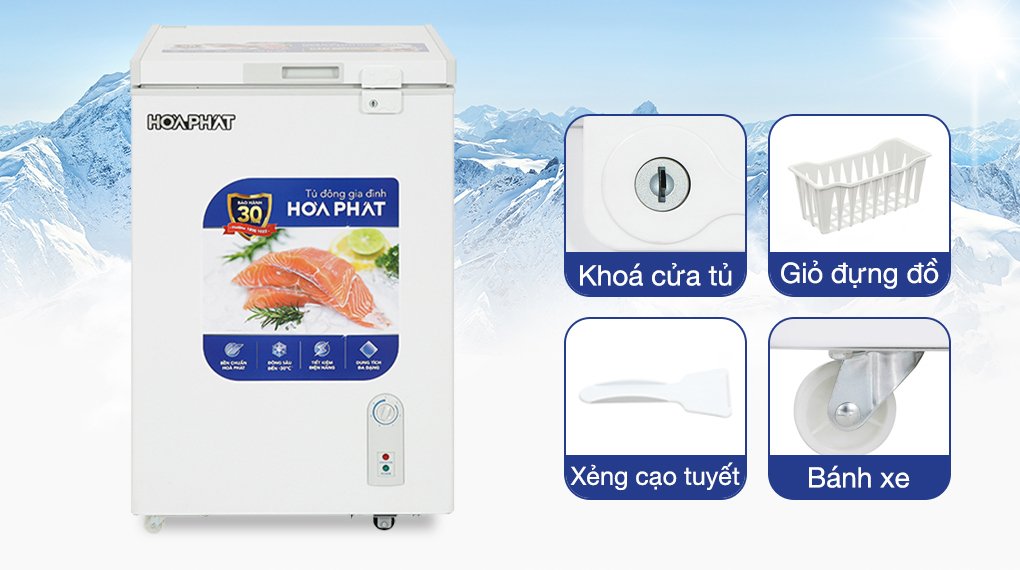 tủ đông hòa phát 107 lít hpf ad6107