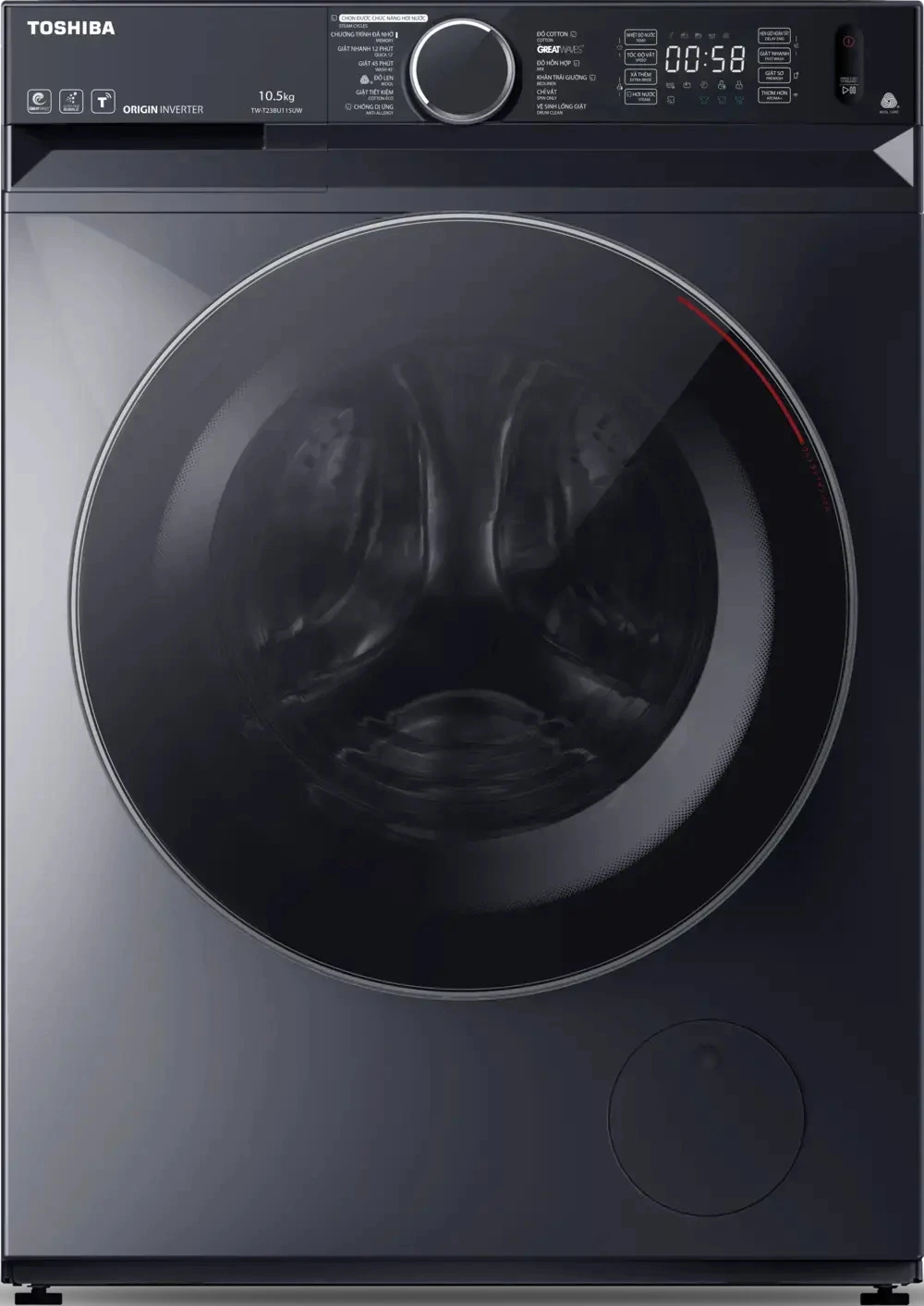 máy giặt toshiba inverter 10.5 kg tw-t23bu115mwv(mg)