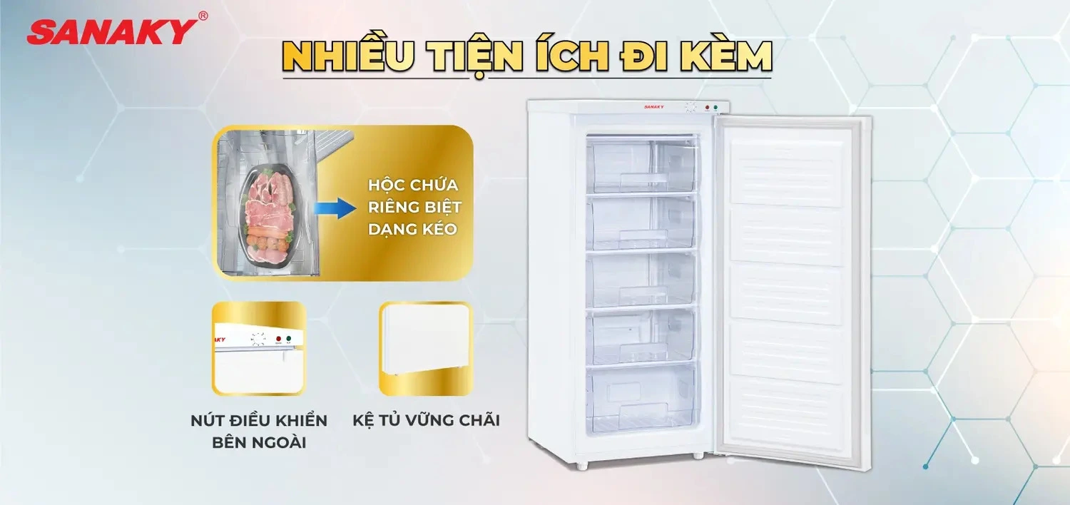 tủ đông sanaky 150 lít vh-180vd