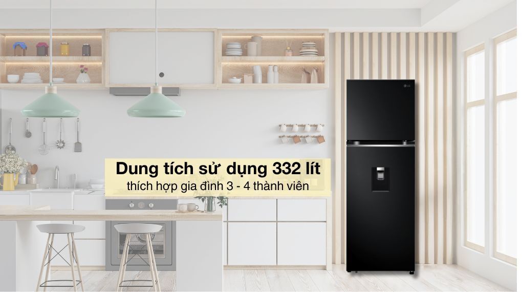 tủ lạnh lg inverter 332 lít lbd33blm