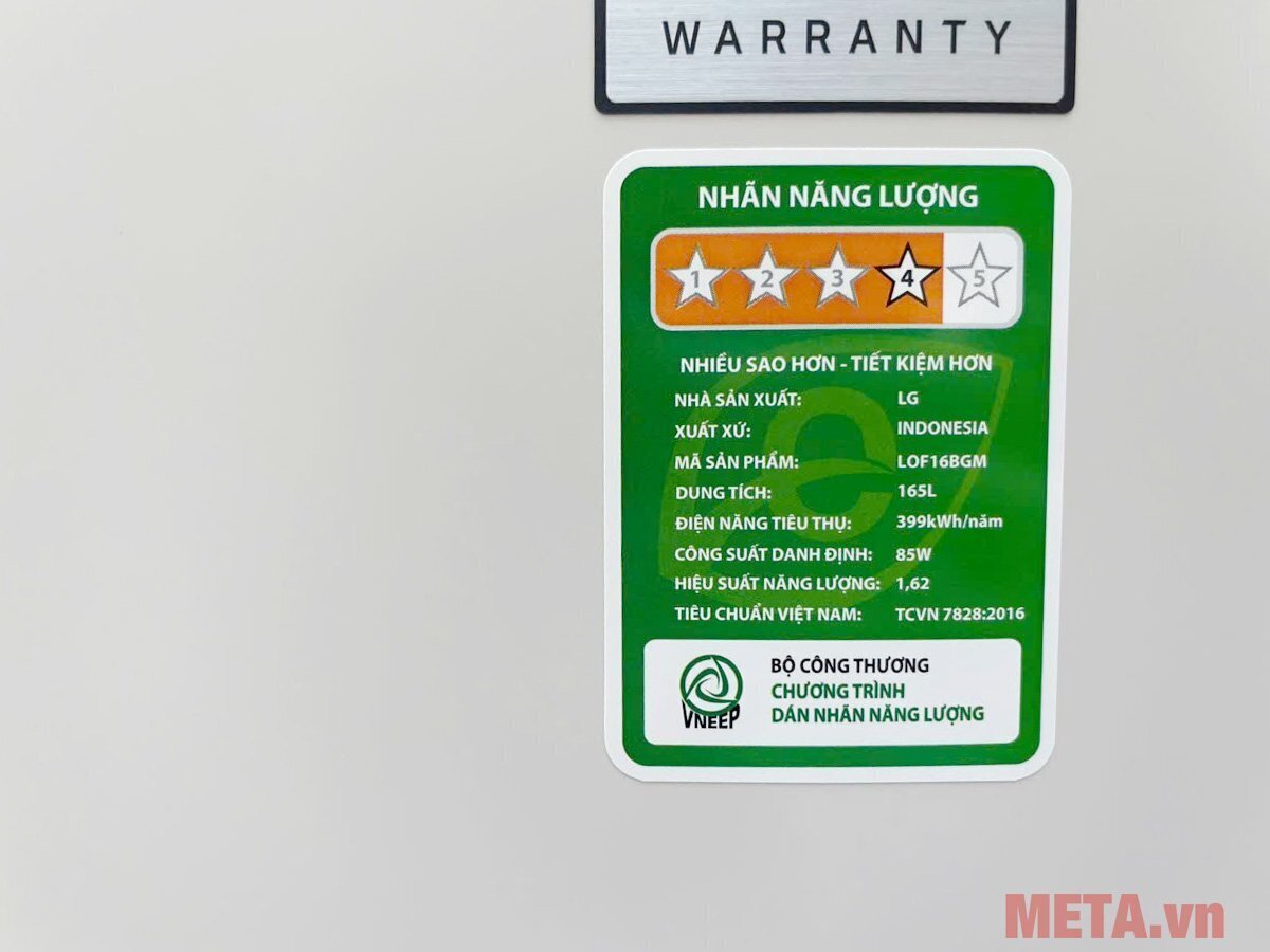 tủ đông lg inverter 165 lít lof16bgm