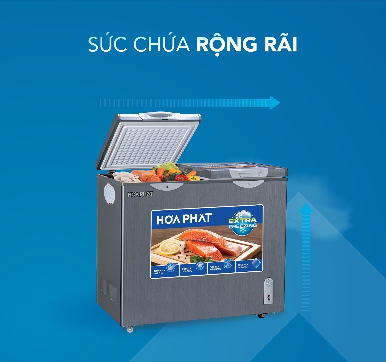 tủ đông hòa phát 205 lít hpf bd6205g