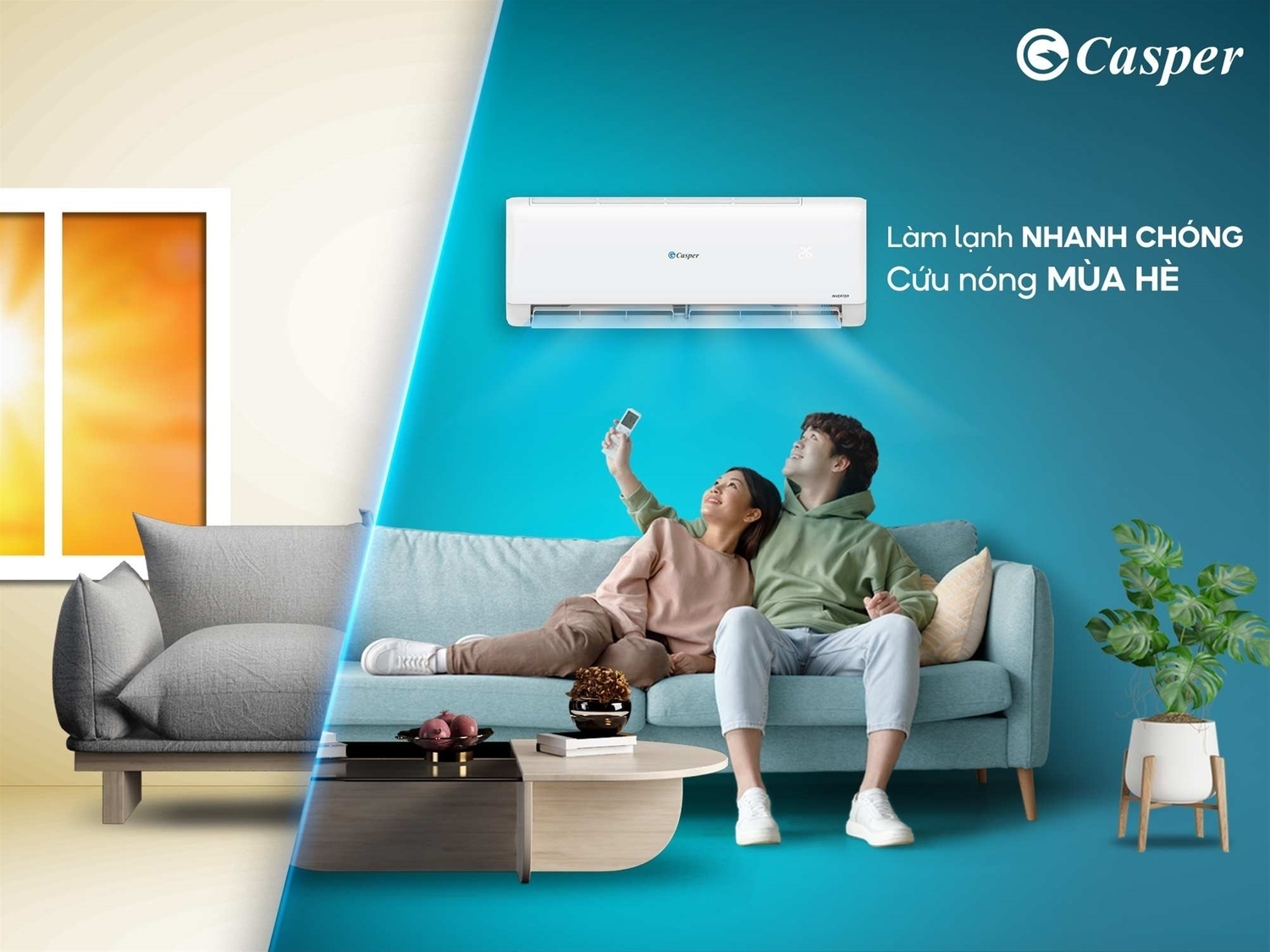 máy lạnh casper inverter 1 hp jc-09iu36 - mẫu 2025