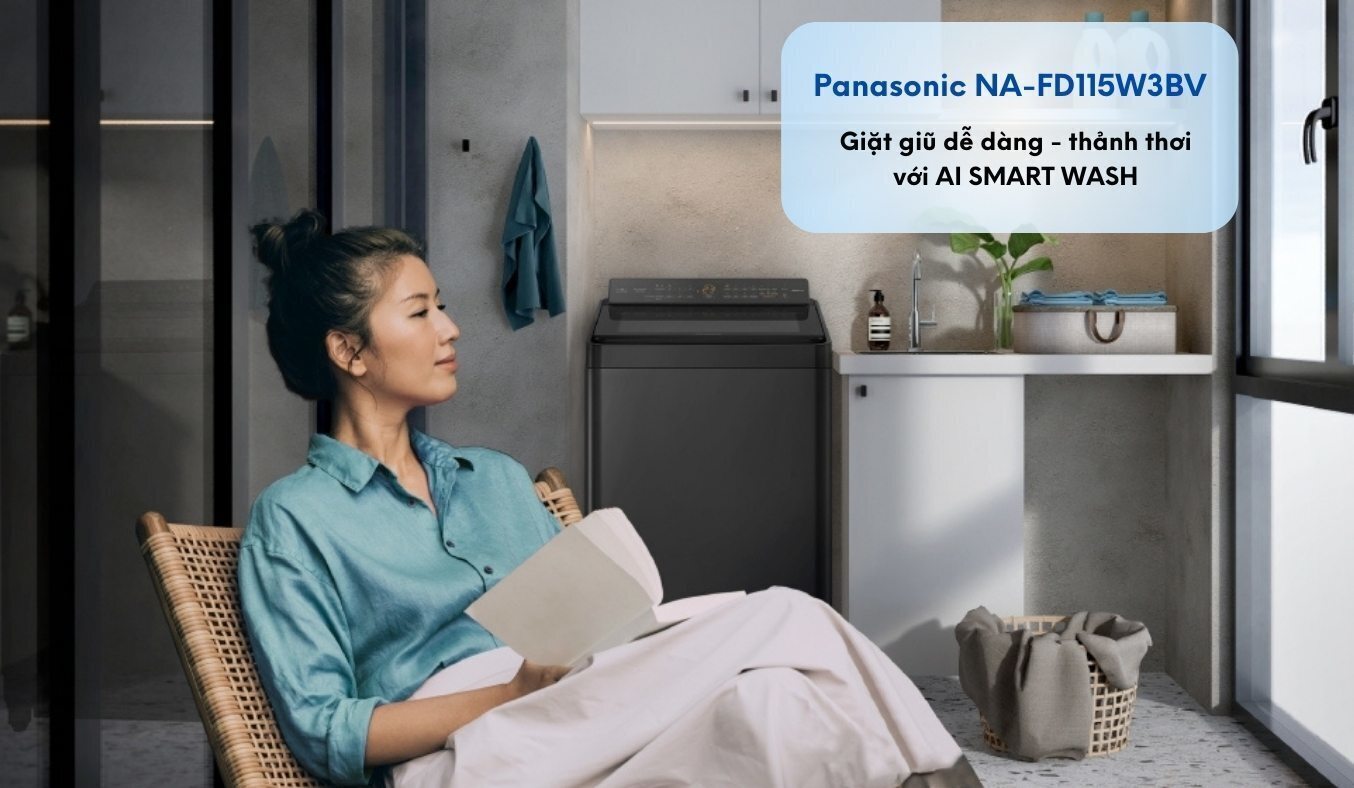 máy giặt panasonic inverter 11.5 kg na-fd115w3bv